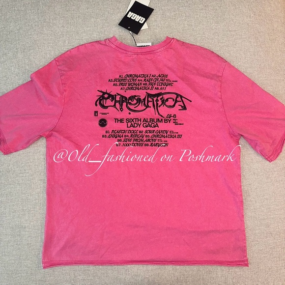 ZARA Lady Gaga Washed Effect T-Shirt - Picture 8 of 9